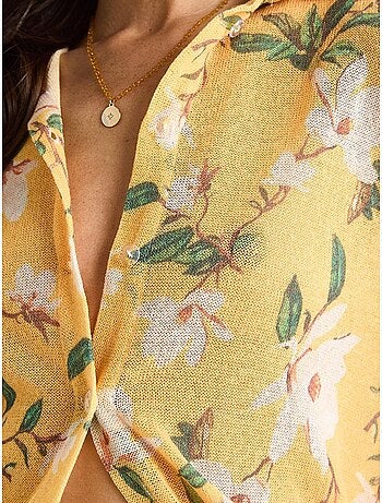 Camisola de malha de verão regular com estampado digital lucci