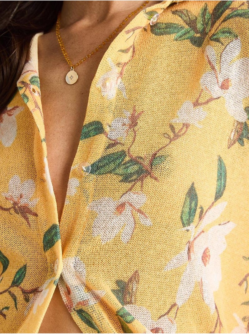 Camisola de malha de verão regular com estampado digital lucci Âmbar - Kiabi