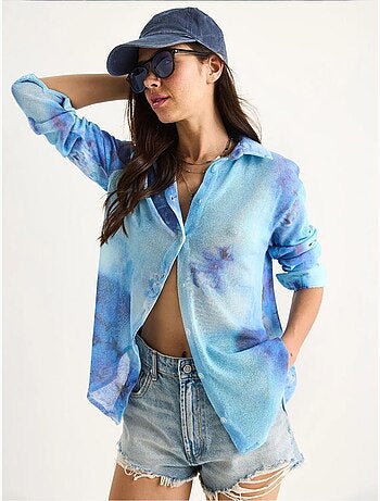 Camisola de malha de verão regular com estampado digital lucci