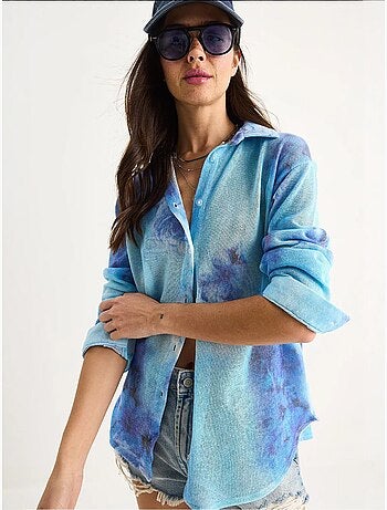 Camisola de malha de verão regular com estampado digital lucci
