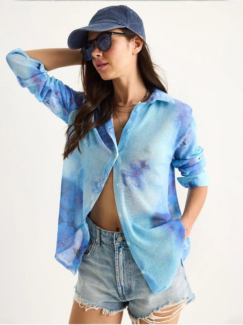 Camisola de malha de verão regular com estampado digital lucci - Kiabi Camisola de malha de verão regular com estampado digital lucci - Kiabi
