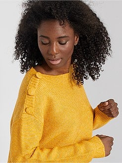 Camisola de malha em ponto de mousse - Kiabi