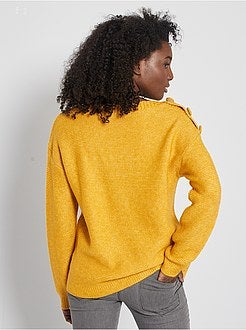 Camisola de malha em ponto de mousse - Kiabi