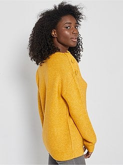 Camisola de malha em ponto de mousse - Kiabi