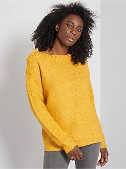 Camisola de malha em ponto de mousse - Kiabi