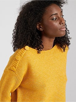 Camisola de malha em ponto de mousse - Kiabi