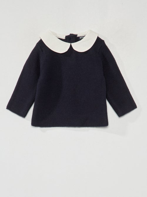 Camisola de malha em ponto de mousse - Kiabi