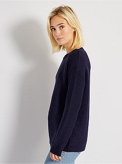 Camisola de malha em ponto de mousse - Kiabi