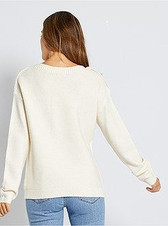 Camisola de malha em ponto de mousse - Kiabi