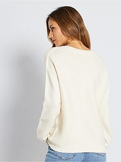 Camisola de malha em ponto de mousse - Kiabi