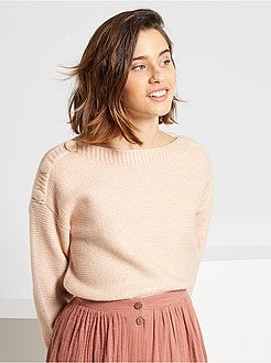 Camisola de malha em ponto de mousse - Kiabi