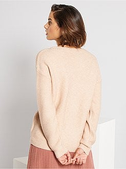 Camisola de malha em ponto de mousse - Kiabi