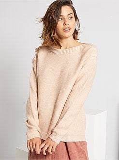 Camisola de malha em ponto de mousse - Kiabi