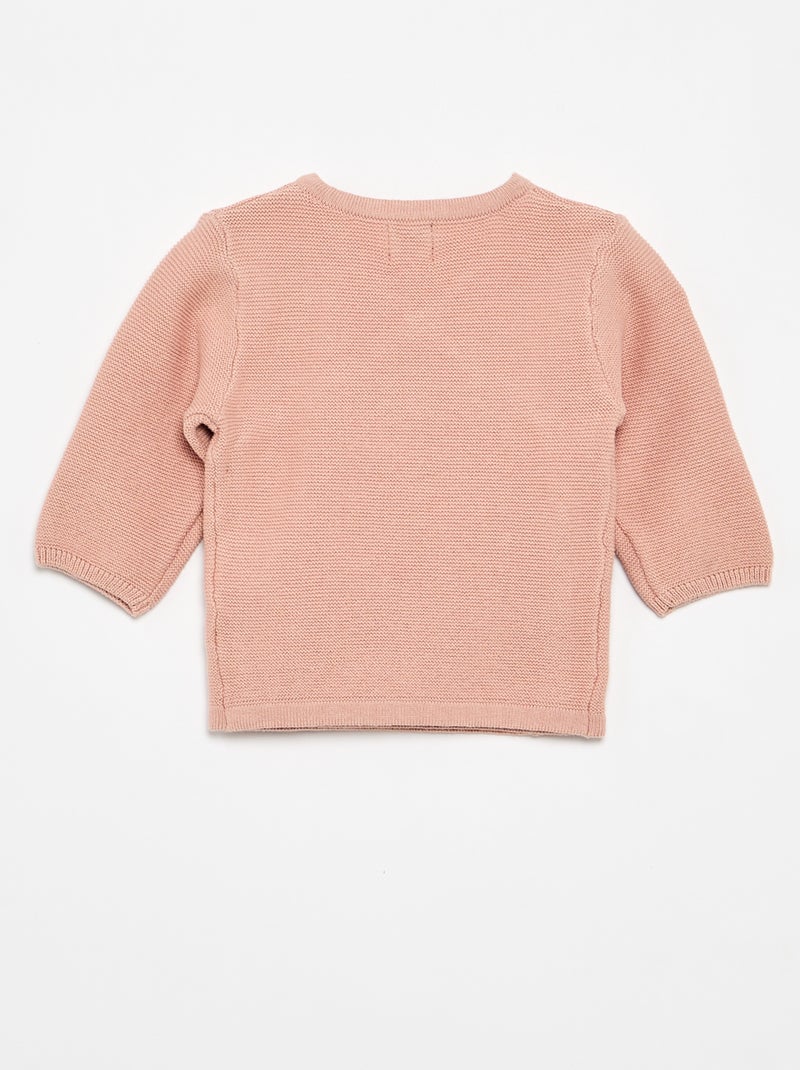 Camisola de malha em ponto de mousse Rosa - Kiabi