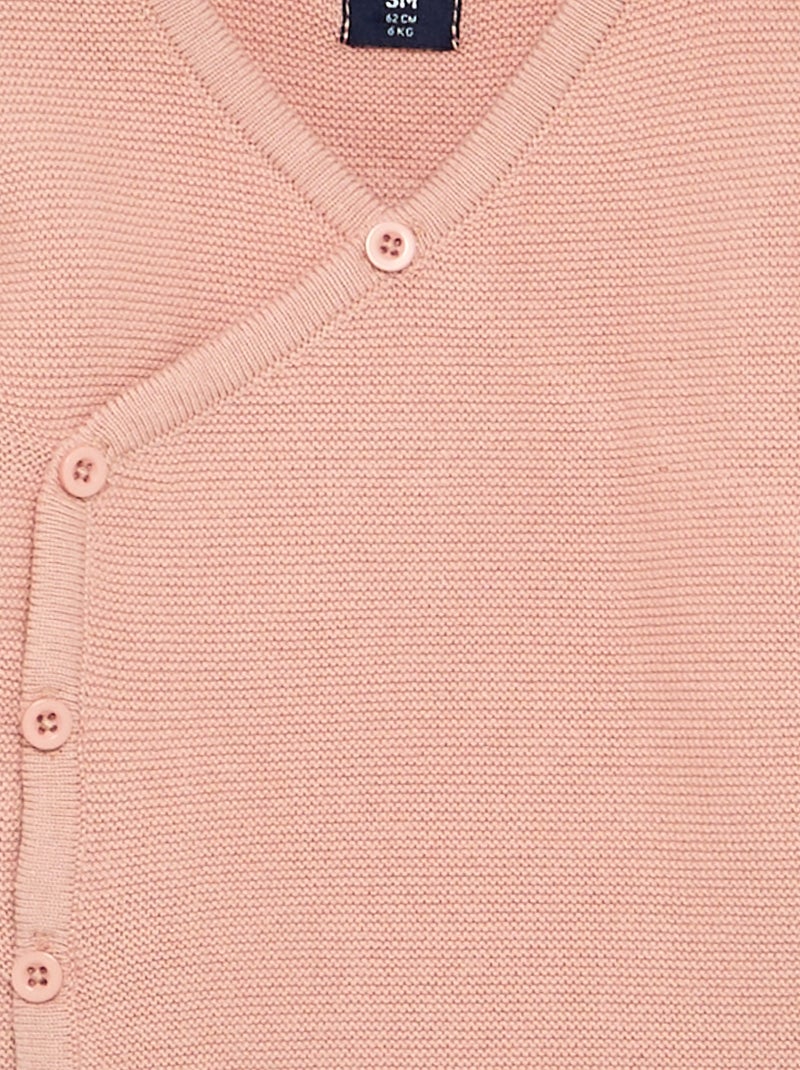 Camisola de malha em ponto de mousse Rosa - Kiabi