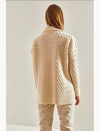 Camisola de malha estampada com decote em v lucci