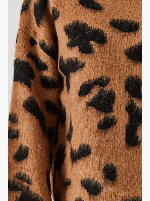 Camisola de malha estampada com gola alta lucci - Kiabi Camisola de malha estampada com gola alta lucci - Kiabi