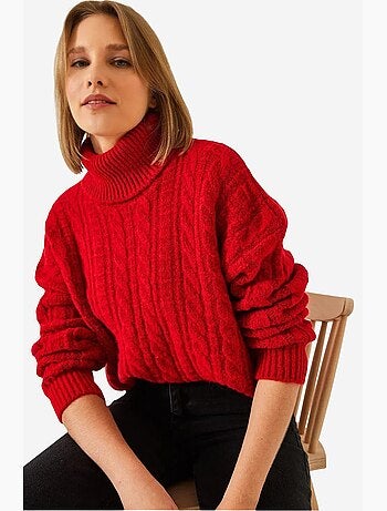 Camisola de malha estampada com gola alta lucci