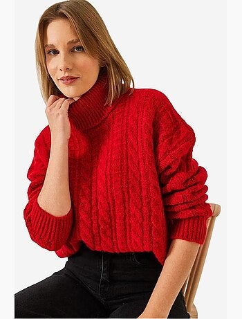 Camisola de malha estampada com gola alta lucci