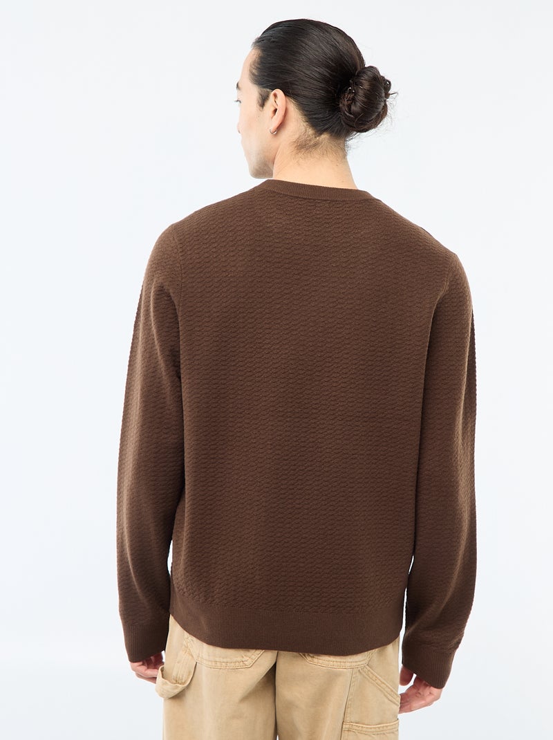 Camisola de Malha Fantasia Castanho - Kiabi