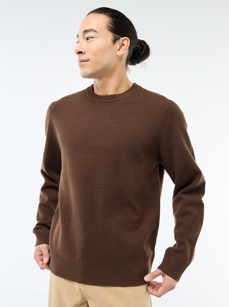 Camisola de Malha Fantasia Castanho - Kiabi