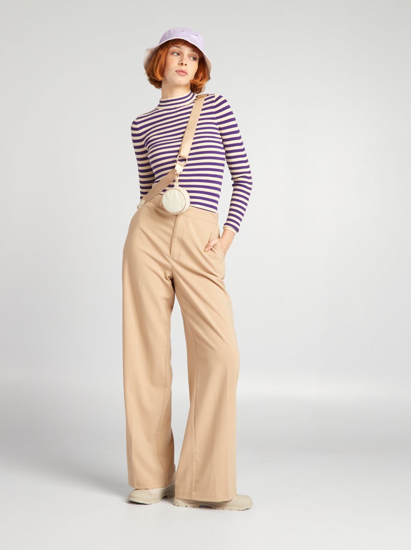 Camisola de malha fina às riscas VIOLETA - Kiabi