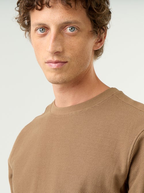Camisola de malha fina canelada - Kiabi