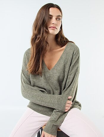 Camisola de malha fina com decote em V 'JDY'