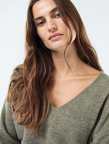 Camisola de malha fina com decote em V 'JDY'