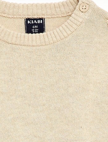 Camisola de malha fina com gola abotoada