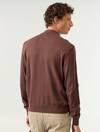 Camisola de malha fina com gola alta