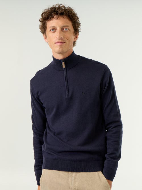 Camisola de malha fina com gola camionista - Kiabi Camisola de malha fina com gola camionista - Kiabi