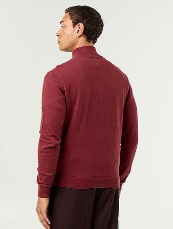 Camisola de malha fina com gola camionista