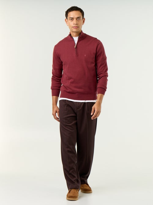 Camisola de malha fina com gola camionista - Kiabi Camisola de malha fina com gola camionista - Kiabi