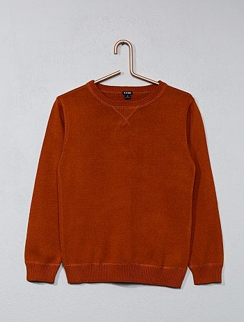 Camisola de malha fina com gola redonda - Kiabi