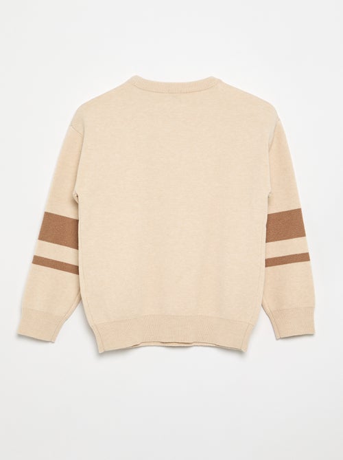 Camisola de malha fina com gola redonda - Kiabi