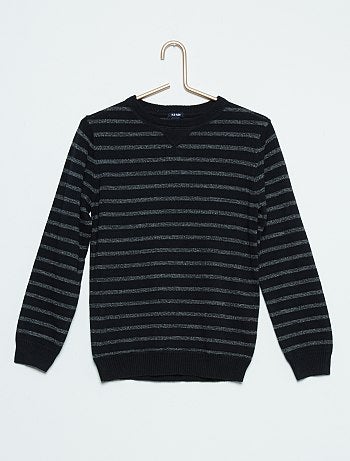 Camisola de malha fina com gola redonda - Kiabi