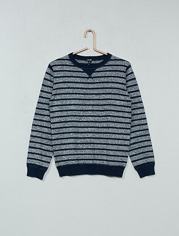 Camisola de malha fina com gola redonda - Kiabi