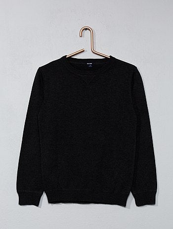 Camisola de malha fina com gola redonda - Kiabi