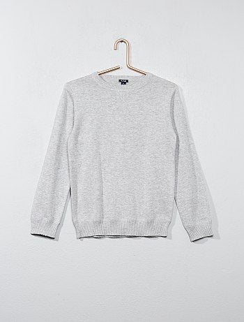 Camisola de malha fina com gola redonda - Kiabi