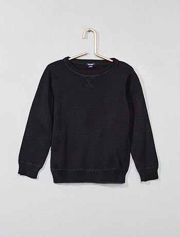 Camisola de malha fina com gola redonda - Kiabi