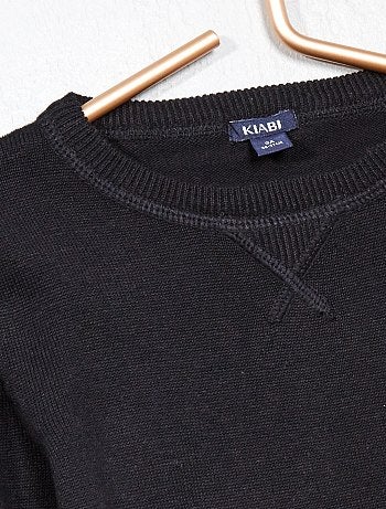 Camisola de malha fina com gola redonda - Kiabi