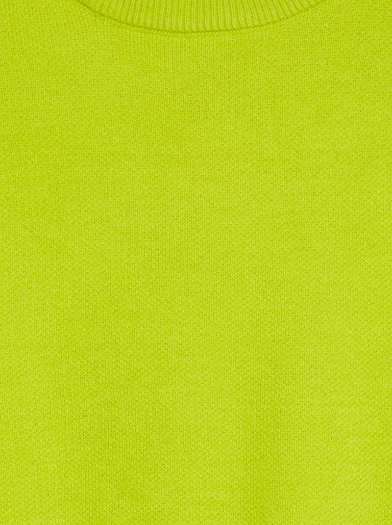 Camisola de malha fina de cor lisa AMARELO - Kiabi