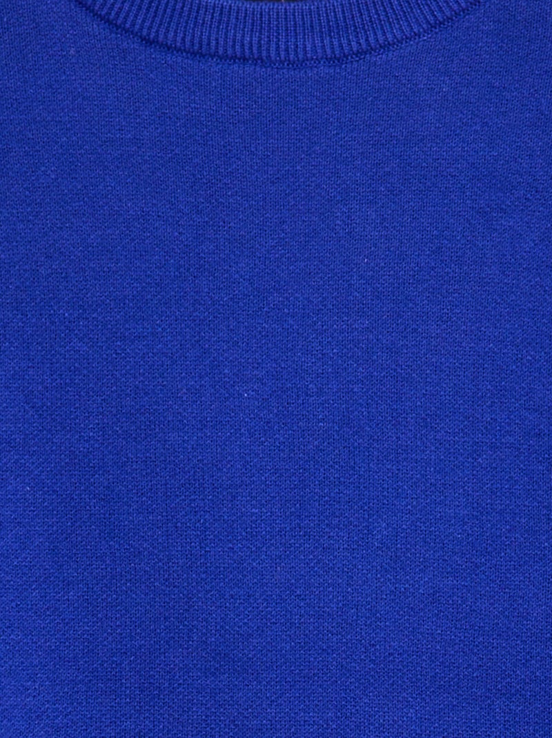 Camisola de malha fina de cor lisa AZUL - Kiabi