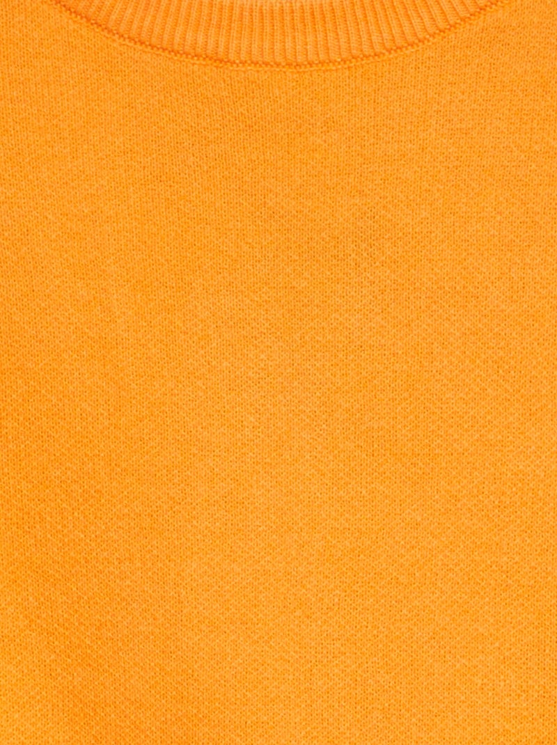 Camisola de malha fina de cor lisa LARANJA - Kiabi