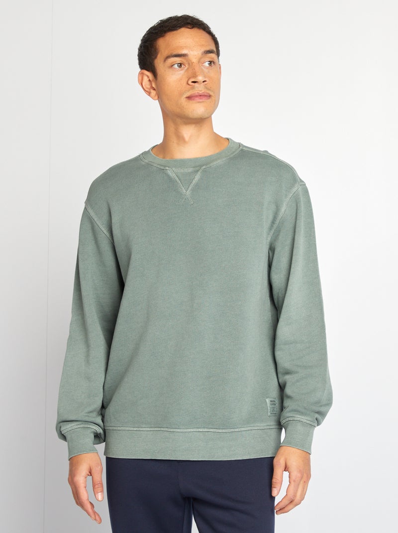 Camisola de malha fina larga VERDE - Kiabi