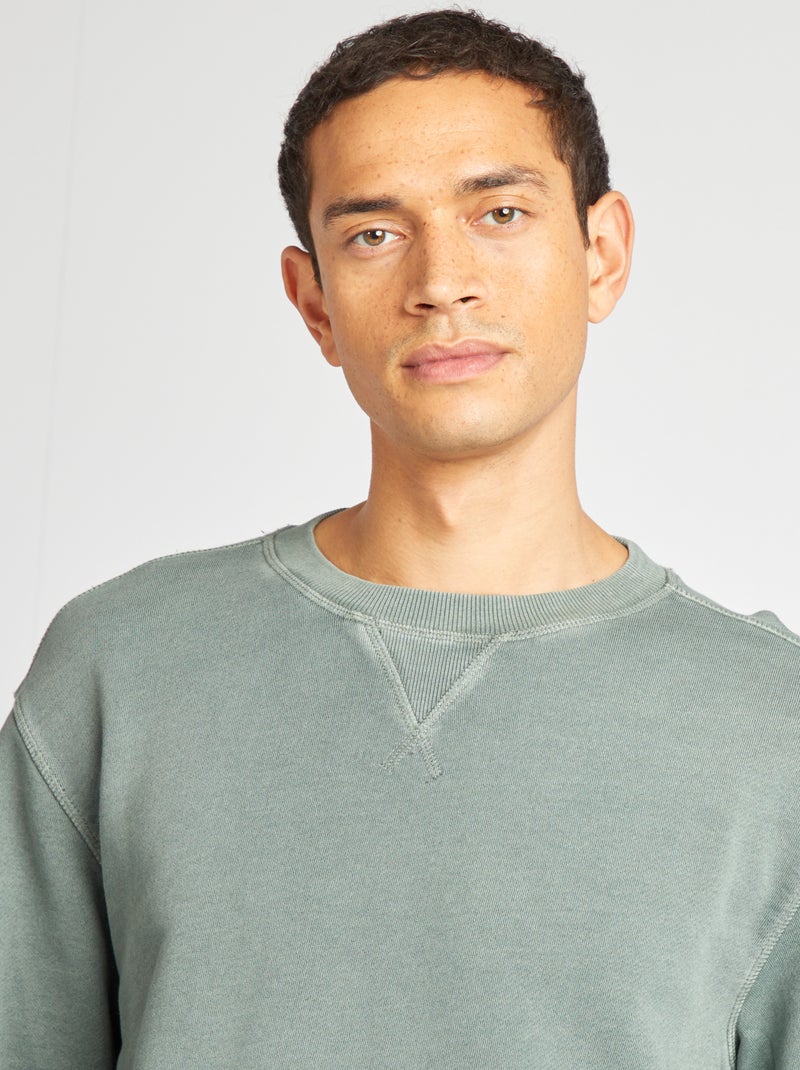 Camisola de malha fina larga VERDE - Kiabi