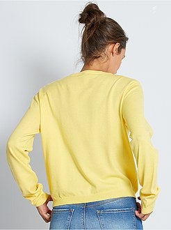 Camisola de malha fina lisa - Kiabi