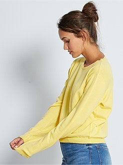 Camisola de malha fina lisa - Kiabi