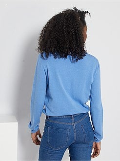 Camisola de malha fina lisa - Kiabi